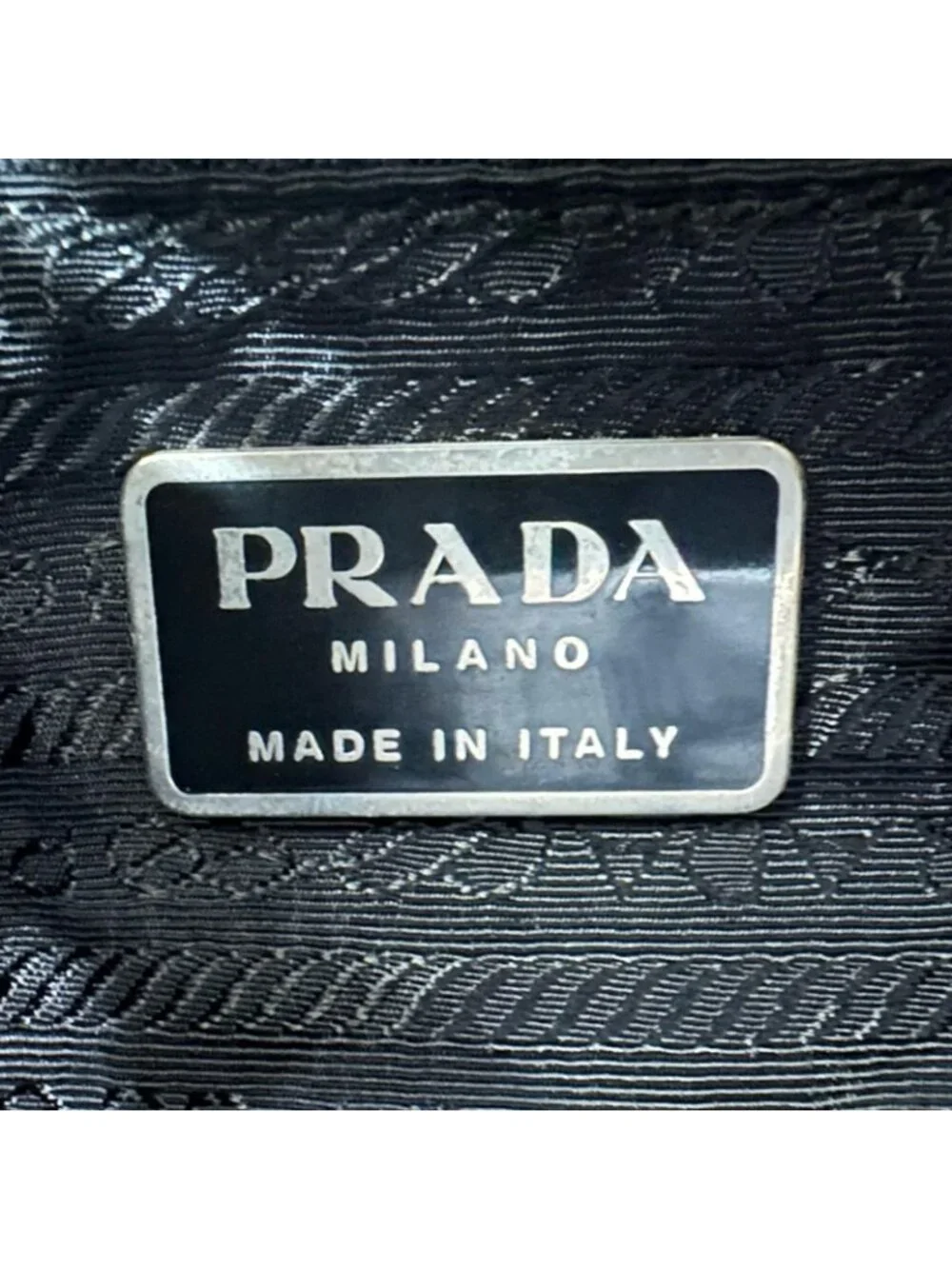 Prada Triangle Logo Backpack Nylon Black